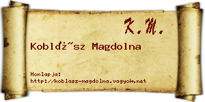 Koblász Magdolna névjegykártya